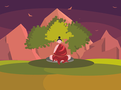 Buddha Vector Art illustration