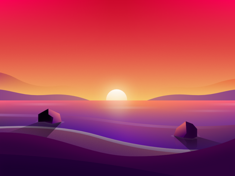 Beach Sunset by Sneklocked on Dribbble