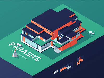 parasite house isometric design design digital illustration flat illustration isometric isometric art isometric design isometric illustration isometry vector vector illustration