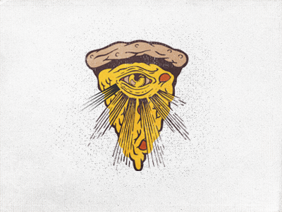 The All Seeing Pizza design drawing graphic design graphics icon iconography pattern pizza texture vector