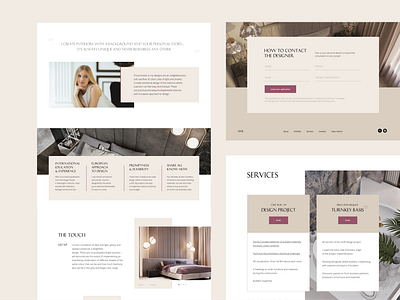 Some pags of AIME design interior minimal typography ui ux web website