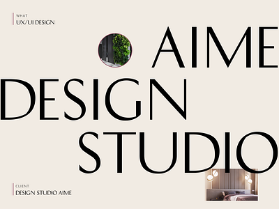 AIME design interioir web site design interior minimal typography ui ux web website