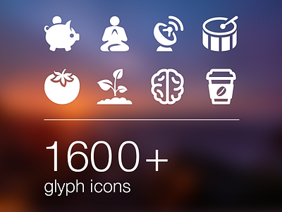 Huge glyph vector icon set