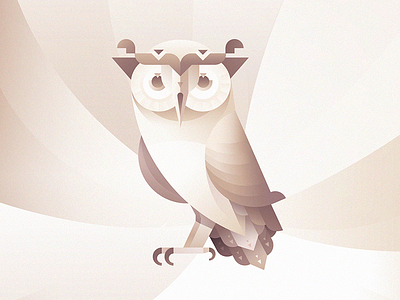 Aigle, the diligent owl. illustration animals owl