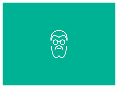 That Beard man ai beard flat green illustrator man vector