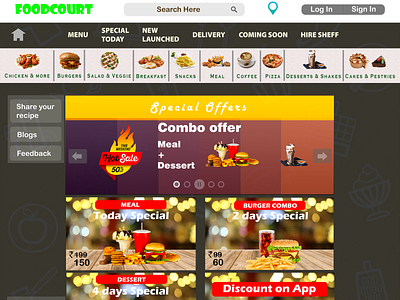 Fastfood Website design fastfood graphic illustrator photoshop ui ux website