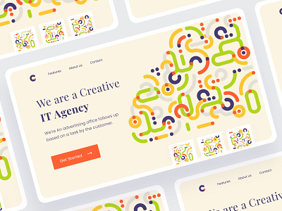 Creative IT Agency Landing Page creative design design landing page design pattern design product design ui design uiux ux design web design web template