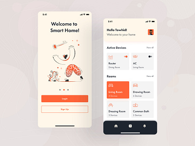 Smart Home App Exploration appdesign illustration ios design ui ui design uidesign uiux ux ux design uxdesign