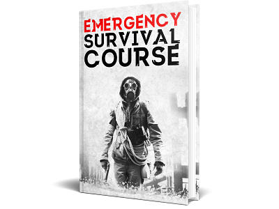 Emergency Survival Course Book cover branding cover book cover design depression design diet earth flat icon illustration kill killer logo planet skull vector war