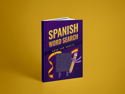 Spanish Word Search Book for Adults 3d animation branding cover book cover design depression design flat graphic design illustration logo motion graphics ui vector