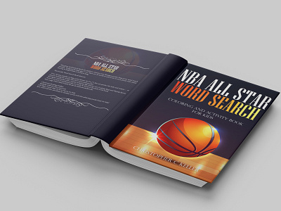 NBA All Star Word Search Cover cover book cover design design illustration