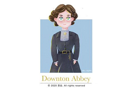 downton abbey design design draw illustration illustration art banner design illustration design typography ui