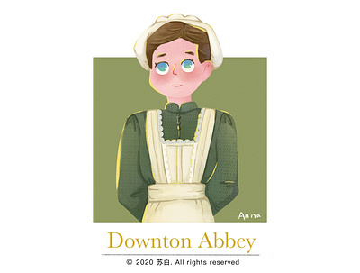 Downton Abbey branding design design draw illustration illustration art banner design ui