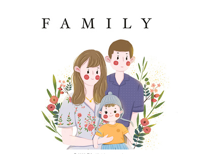 family 3 branding design design draw icon illustration illustration art banner design typography ui
