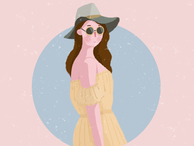 Summer illustration art banner design