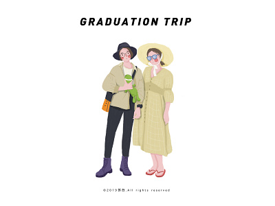 graduation trip2 design design draw illustration illustration app illustration art banner design typography