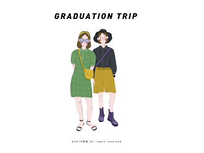 graduation trip6 branding design illustration illustration art banner design typography ui