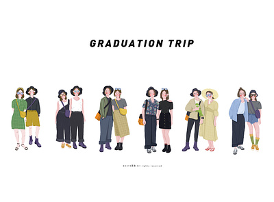 graduation trip7 app branding design illustration illustration art banner design illustration design ui