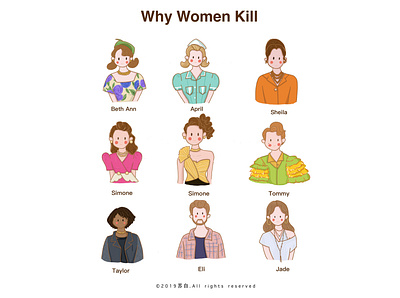 why women kill design design draw illustration typography ui