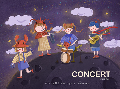 Sky concert design design draw illustration illustration art banner design