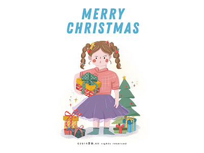 Merry Christmas design design draw illustration illustration design ui