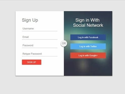 Simple SignUp Page