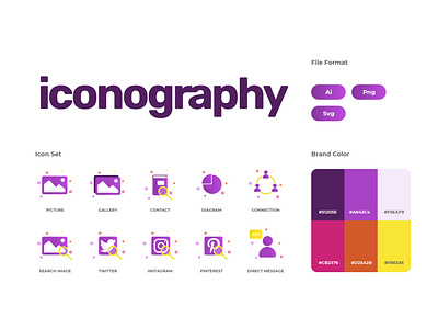 Iconography Set #1 brand design branding design graphic design icon design iconography illustration vector