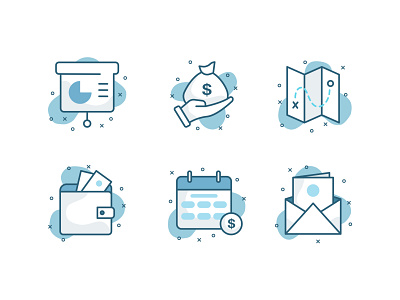 Finance and Business business icons design finance icons icon icon design iconography illustration outline