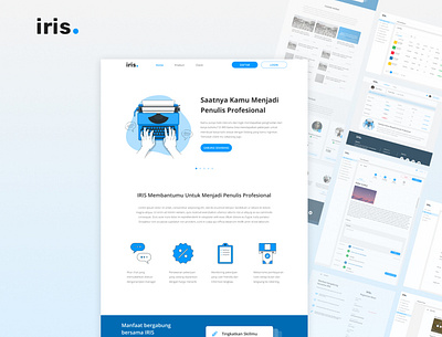 Iris Web Design clean design company profile dashboard design figma landing page ui user interface web design