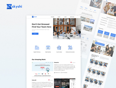 Skyshi Web Dedsign clean design dashboard landing page ui ui design uiux designer web design