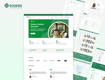 Ecodoe Web Design branding clean design dashboard designer landing page ui ui design uiux design uiux designer ux web design web designer