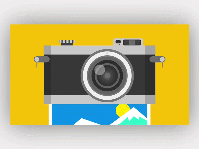 Record a beautiful moment camera design dynamic illustration lens photography take a photo