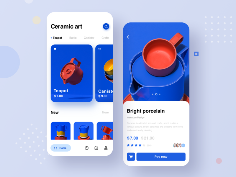 Ceramic art App UI by Chaohui 🍎 for DroitLab on Dribbble