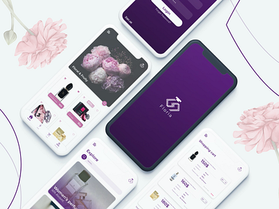 Floria - Eau De parfum store app branding design flowers mobile app mobile ui ui ui ux ui design uidesign uiux ux ux design