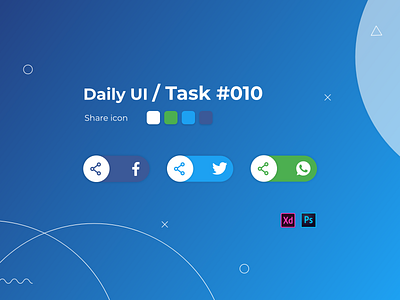 Daily UI Challenge Task 010 branding design icon design icon set mobile app mobile ui share button socialmedia ui ui ux uidesign ux ux design
