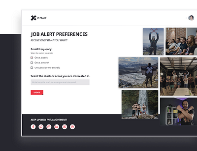 X-Team - Unsubscription Journey design ui uiux unsubscribe unsubscription user experience user interface ux website x team