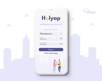 "Holyap" - Daily UI #001 app dailyui dailyuichallenge design signup ui ux web