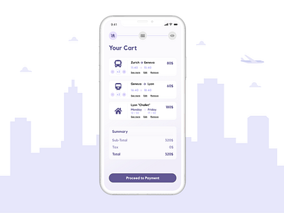 "Holyap" - Cart app app design cart checkout design travelling ui uiux web