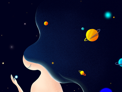 Space illustration 插图 插画练习