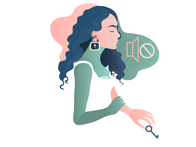 Deaf culture branding design flat flat design girl character illustration logo ui vector web website