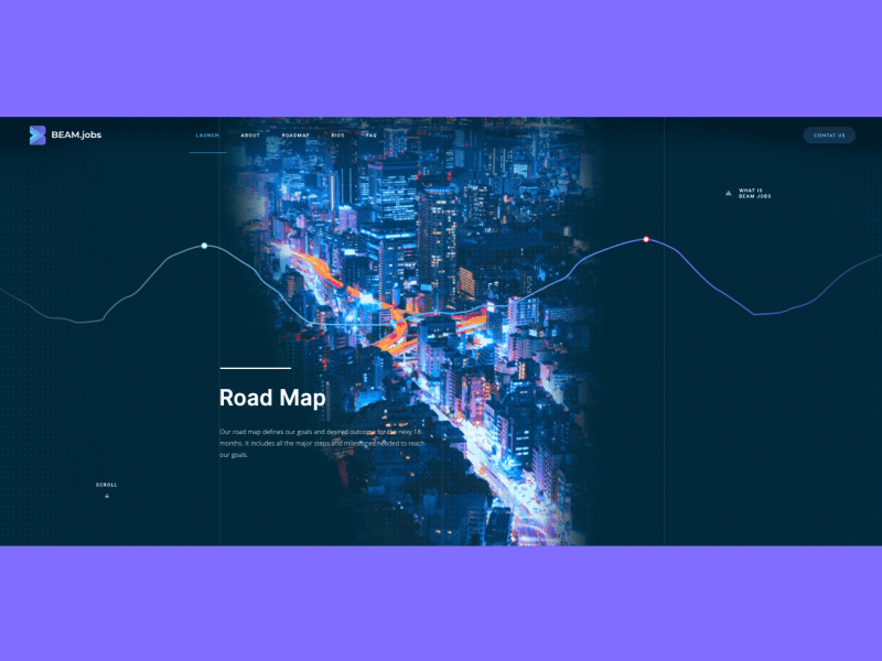 Road Map Motion Graphic for Beam Jobs
