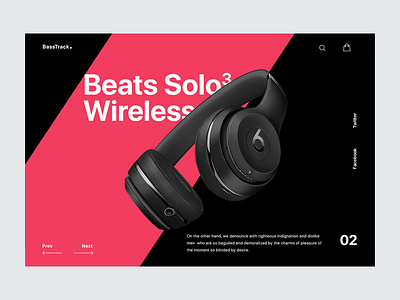 Headphone Website building case study clean minimal white daily daily challange design headphone homepage interaction userexperience web webdesign website