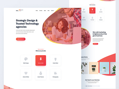 Agency website landing page