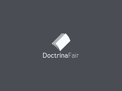 Doctrina Fair book brand clean design icon identity illustration layers logo minimal paper simple vector