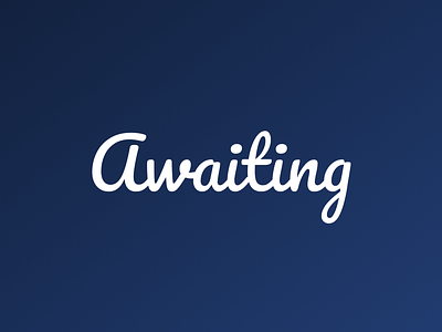 Awaiting.app logo brand identity logo vaporware
