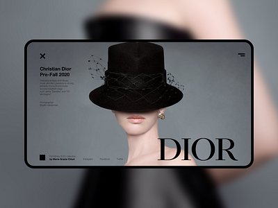 DIOR FW2020 — Design concept 003 design dior fashion ui webdesign website