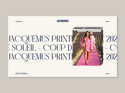 JACQUEMUS SS20 — Coup de soleil 01 concept fashion grid layout minimal typography ui web webdesign