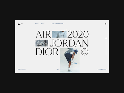 Nike AJD — Exploration clean fashion grid layout minimal sneakers typography ui webdesign