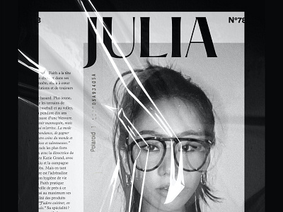 JULIA — Poster design grid layout photography typogaphy typography