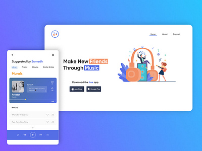 Music App landing page UI #DailyChallenge